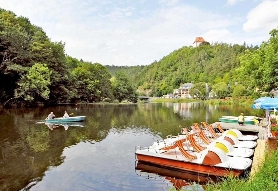 Hotel Am Schlossberg Ziegenrück Exteriör bild